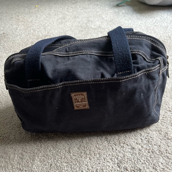 Fossil Navy Blue Sachel Purse - Picture 3 of 7